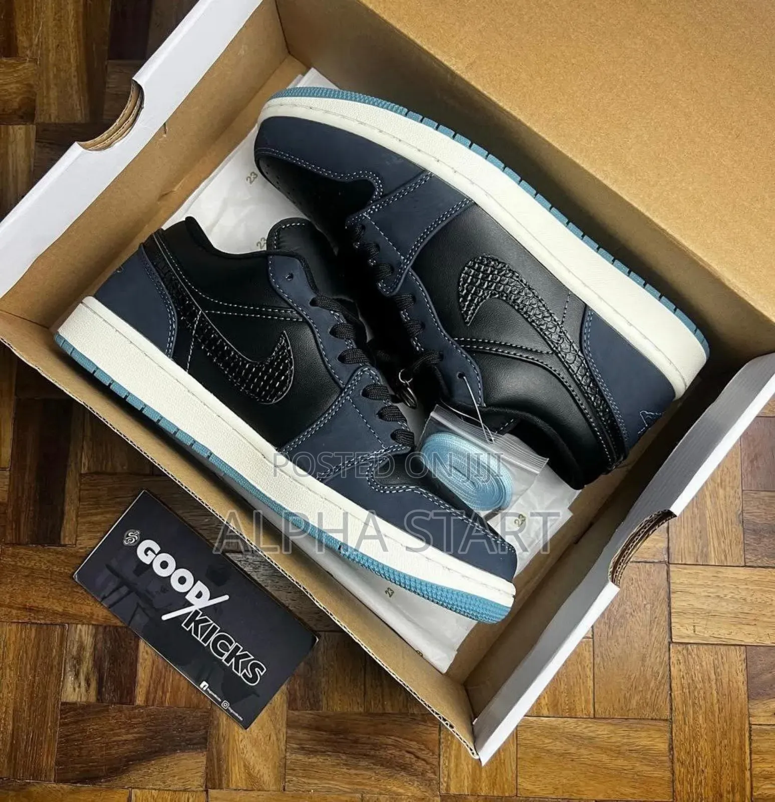 Nike Air Jordan 1 Low #Obsidia Navy Blue" Shoes for Men's