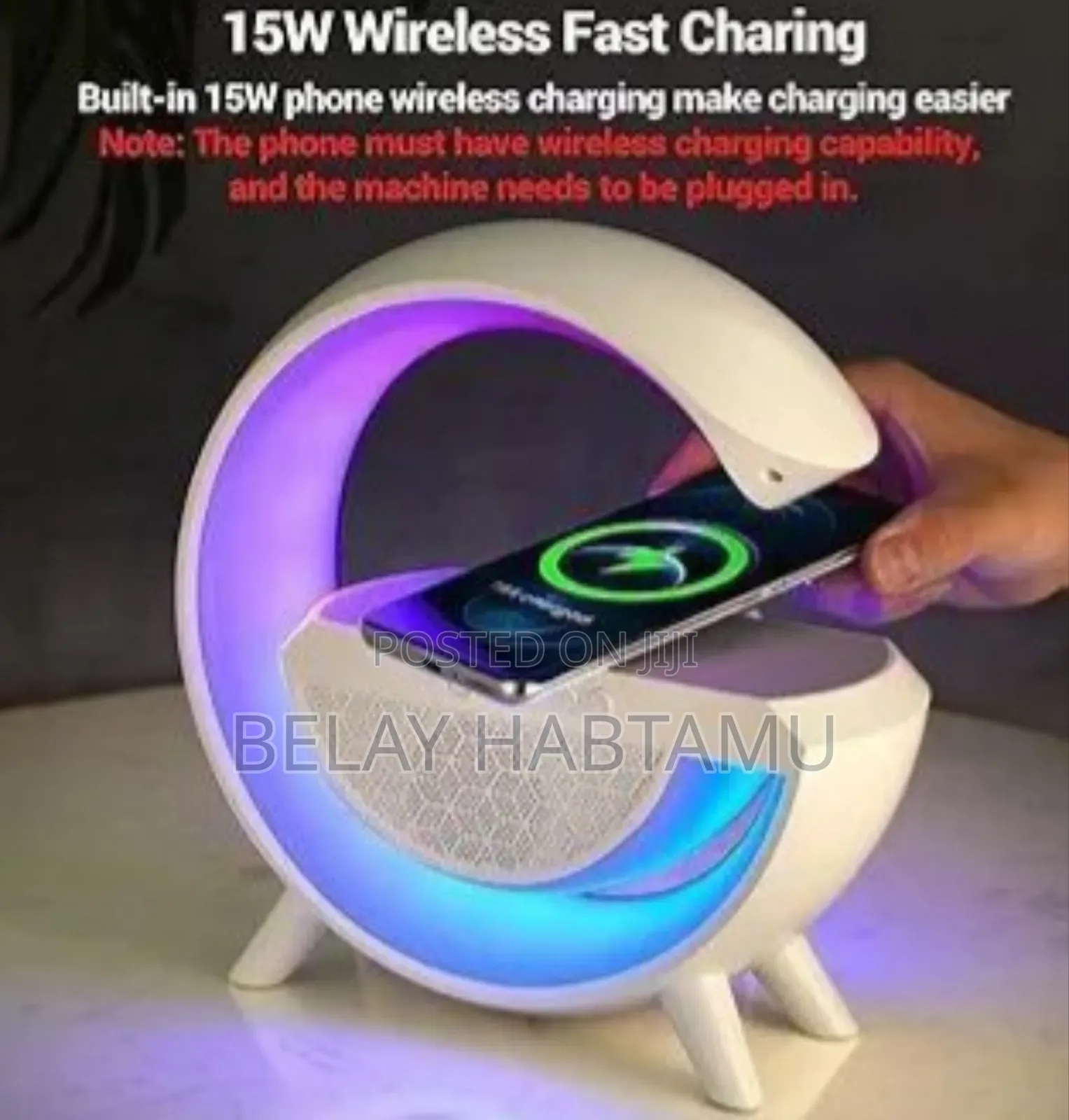 Led Wireless Charging Speaker With Bluetooth Speaker