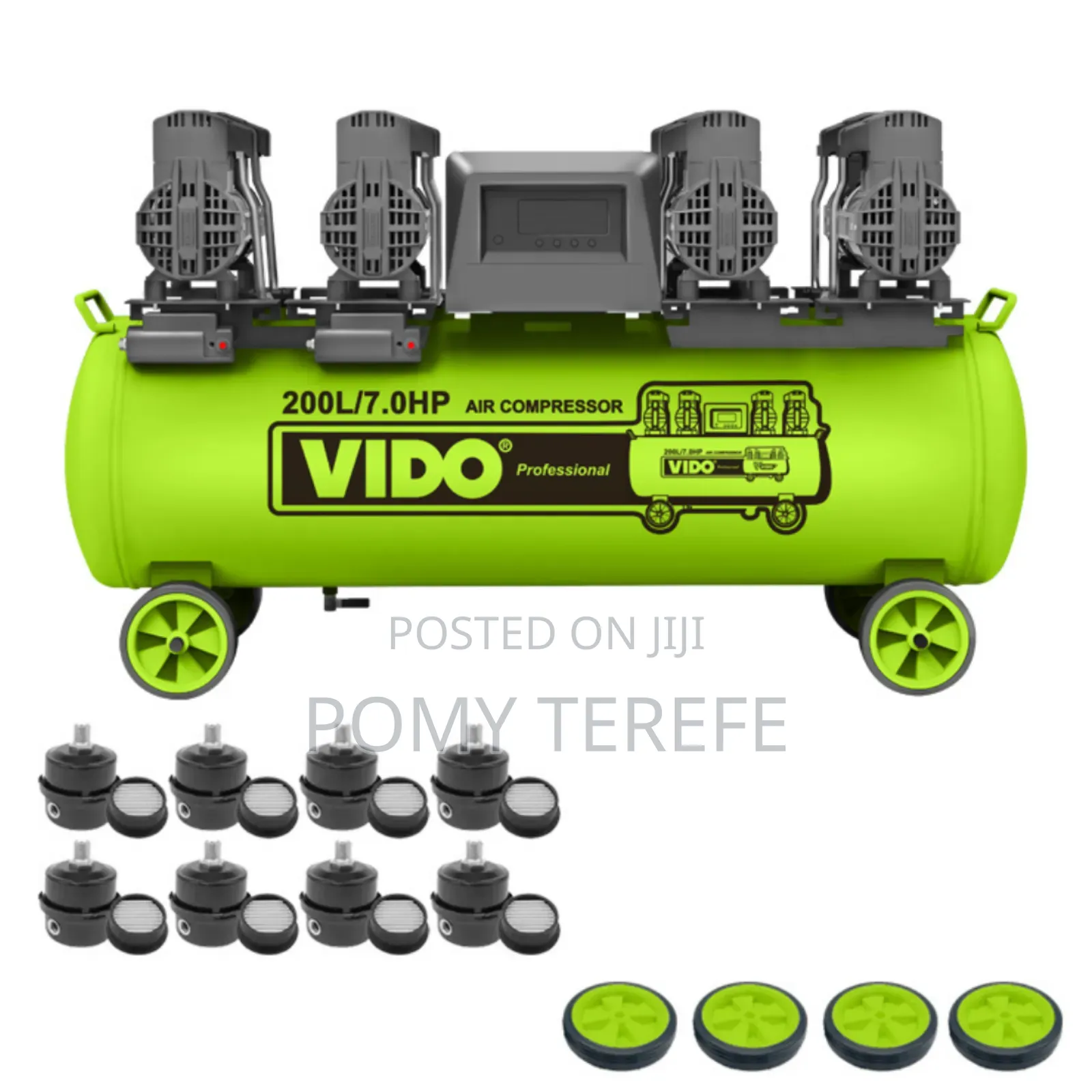 Silent Air Compressor Oil Free Vido 200 Liter