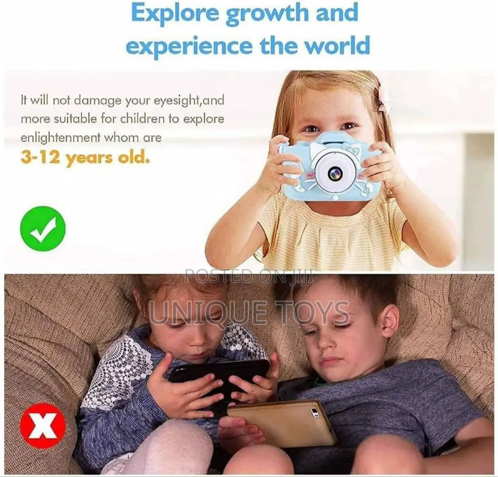 Kid's Digital Dual Screen 20mp Camcorder Selfie Camera