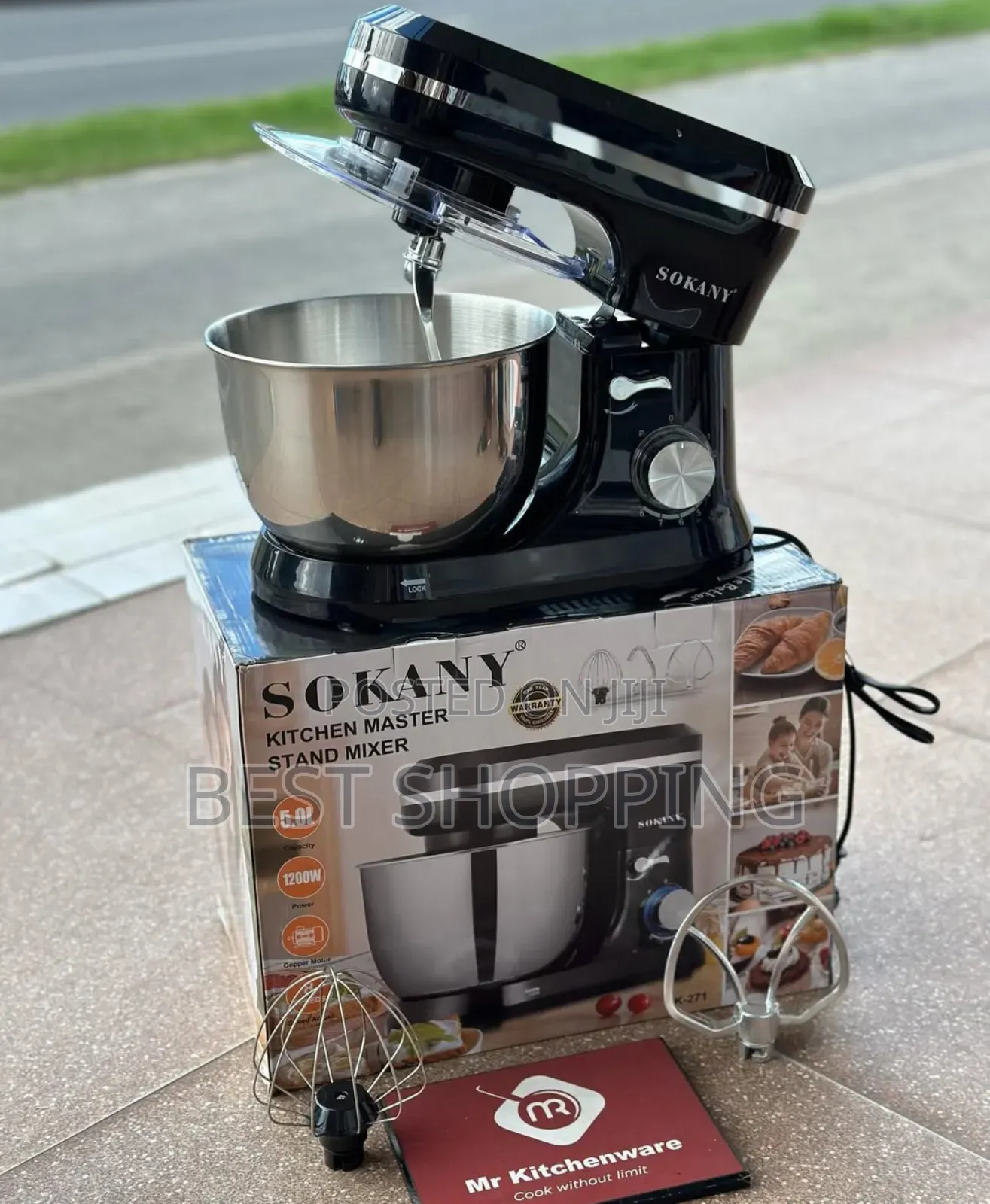 Sokany Stand Mixer 5 Liter ሊጥ እና እንቁላል መቀላቀሊያ 5 ሌትር