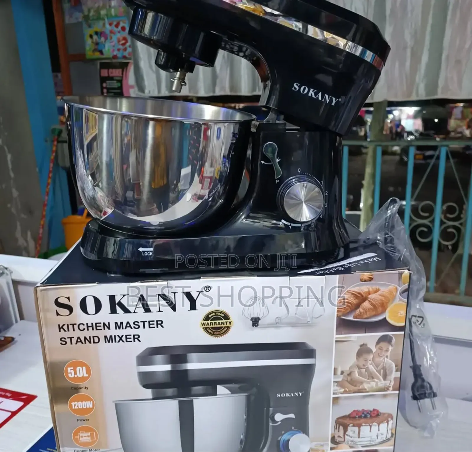 Sokany Stand Mixer 5 Liter ሊጥ እና እንቁላል መቀላቀሊያ 5 ሌትር