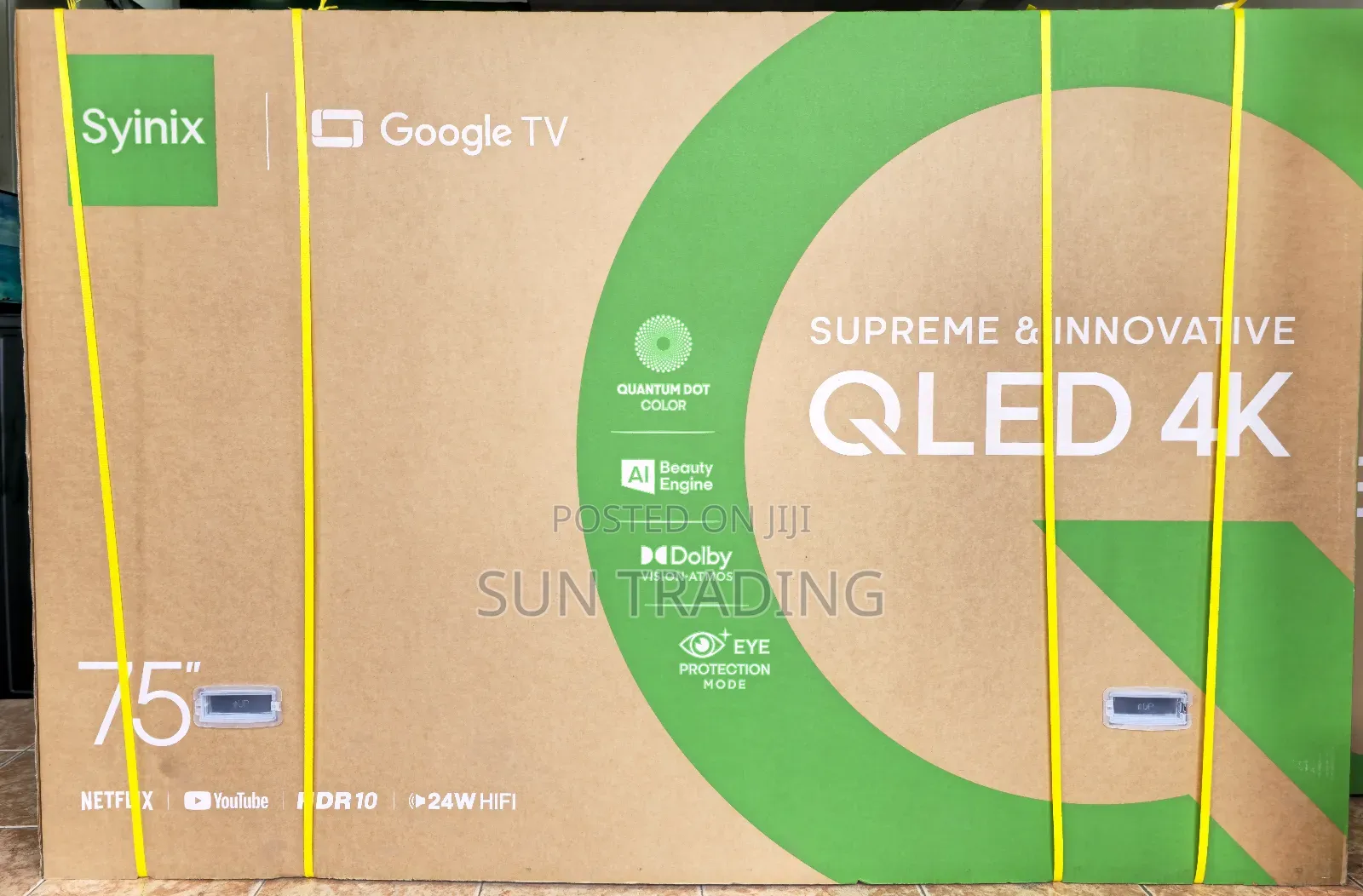 Syinix 75" Qled Smart Frameless Television