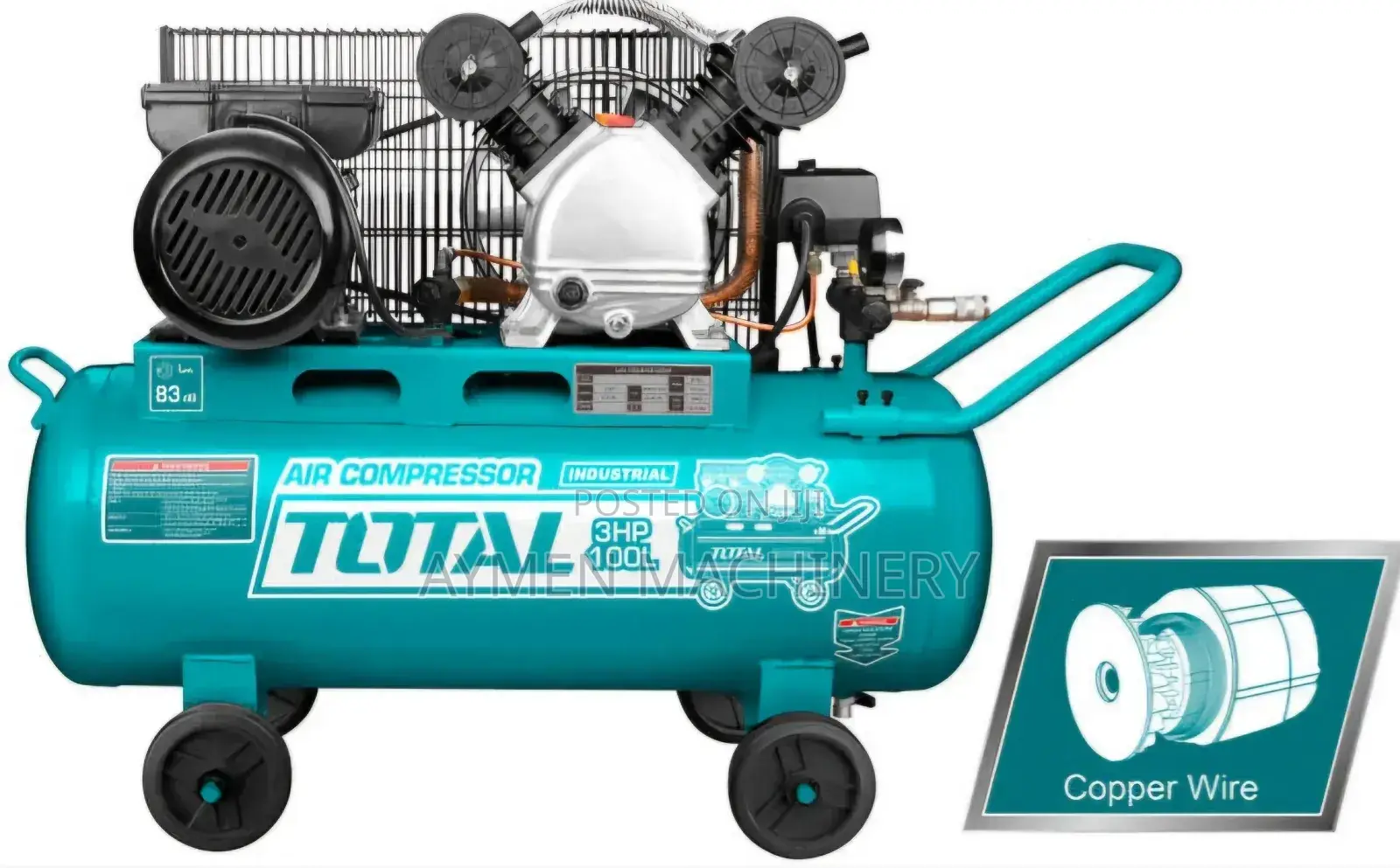 Total 100litre Compressor || 100ሊትር ኮምፕረሰር