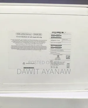 New Laptop Apple MacBook Air 2024 M3 13-Inch 16GB Apple M3 SSD 256GB