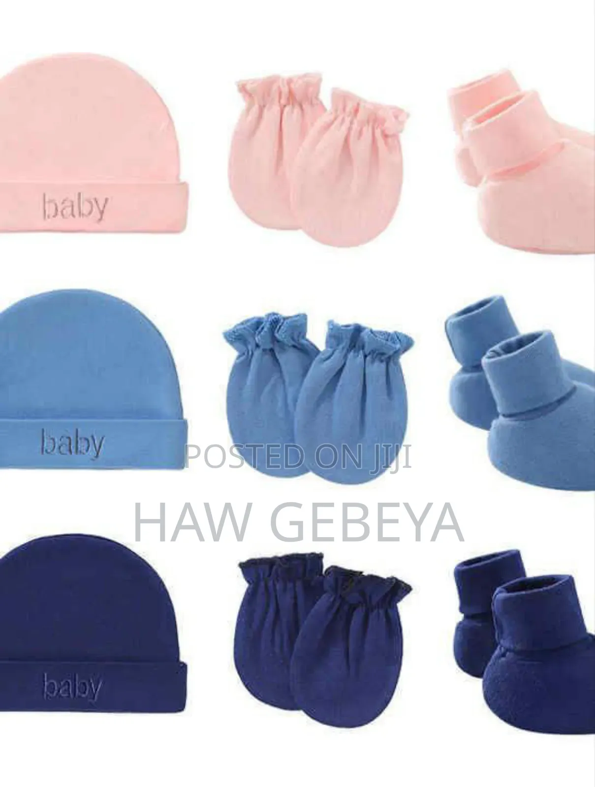  3 Set Newborn Baby Hat,Gloves, Socks Set
