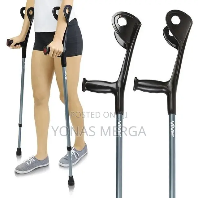 Crutches Adult With Handle Pad, Forearm Crutches