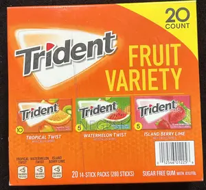 Photo -  Trident Fruit Variety Pack Sugar Free Gum, 14 Count,