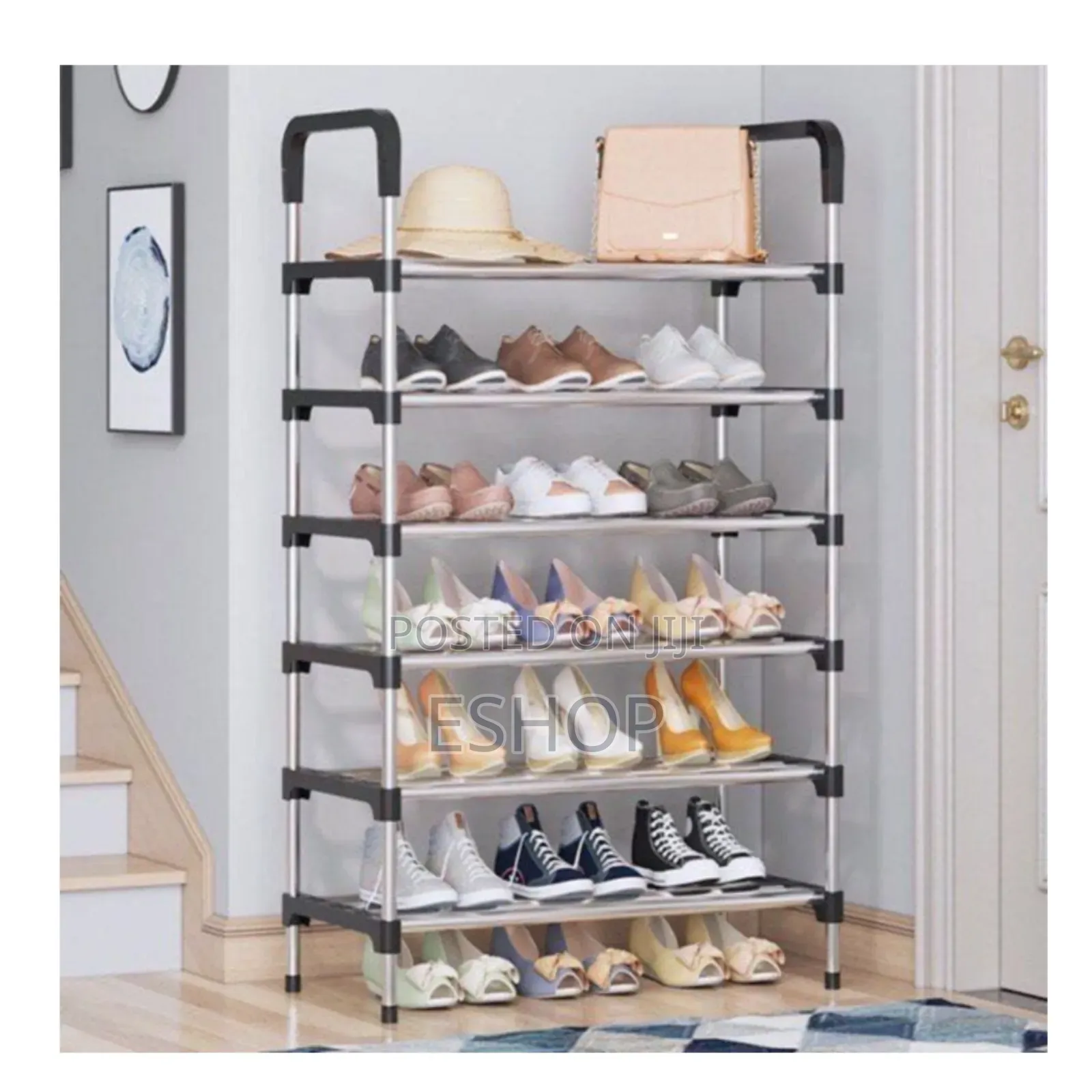 **Sturdy 6-Layer Shoe Rack – Perfect for Entryway Closet**