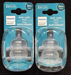 Photo - Philips Avent Anti-Colic Nipple, Clear, Medium Flow, 2