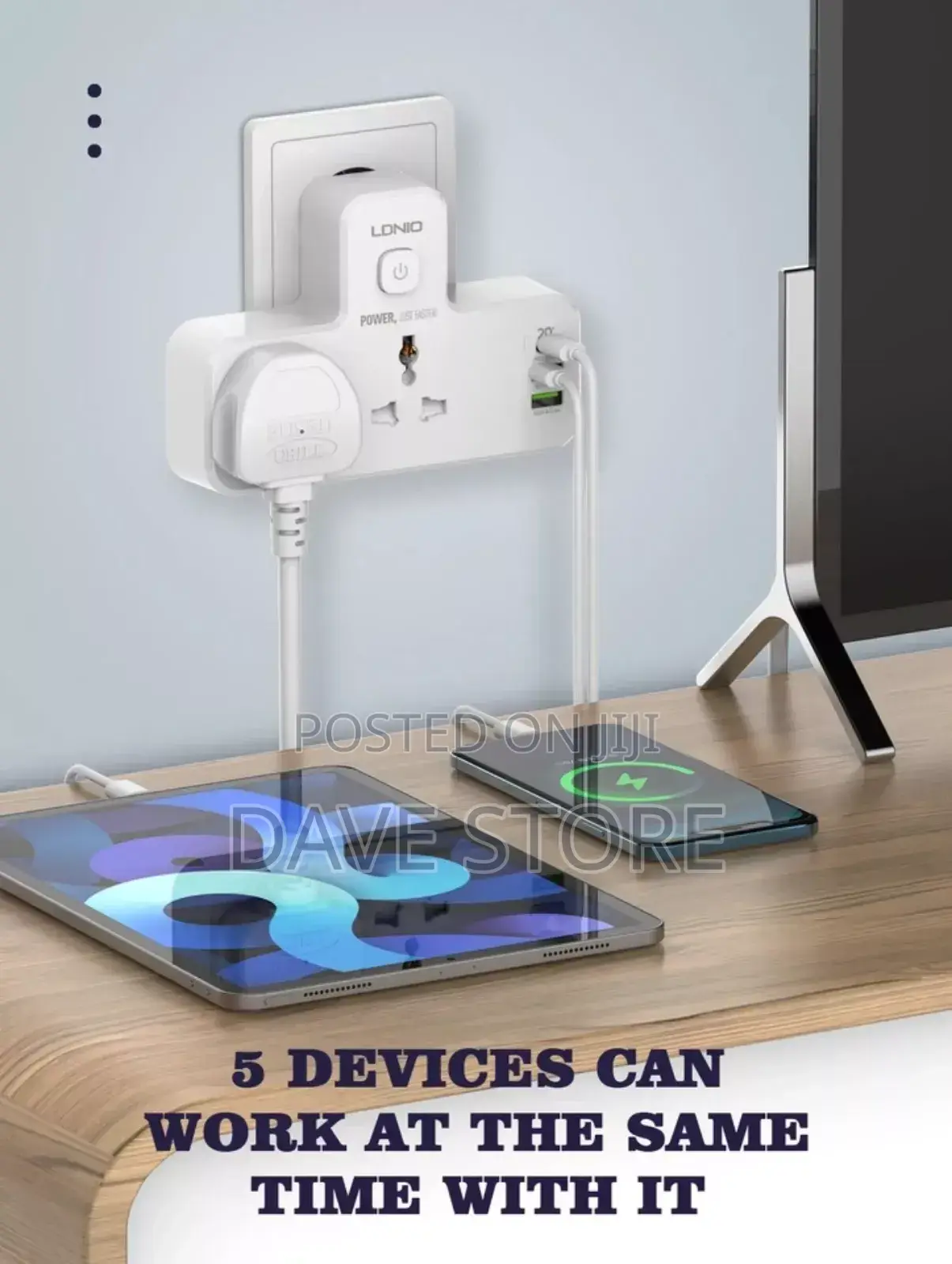 Guokang Multi-Socket Power Adapter