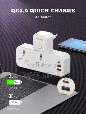 Guokang Multi-Socket Power Adapter