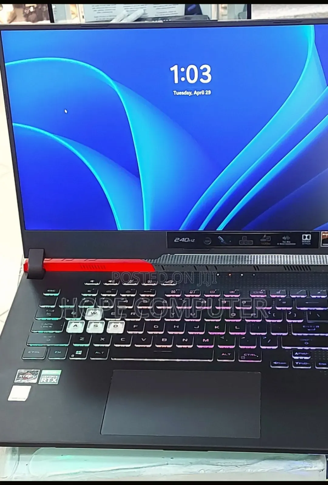 New Laptop Asus ROG Strix G15 16GB Intel Core I7 SSD 1T