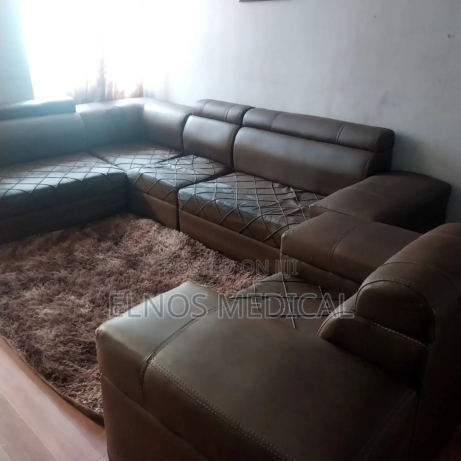 Used L-Shape Lether Sofa