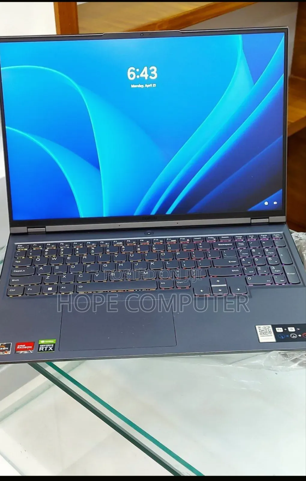 New Laptop Lenovo Legion 5 8GB AMD Ryzen 7 SSD 512GB