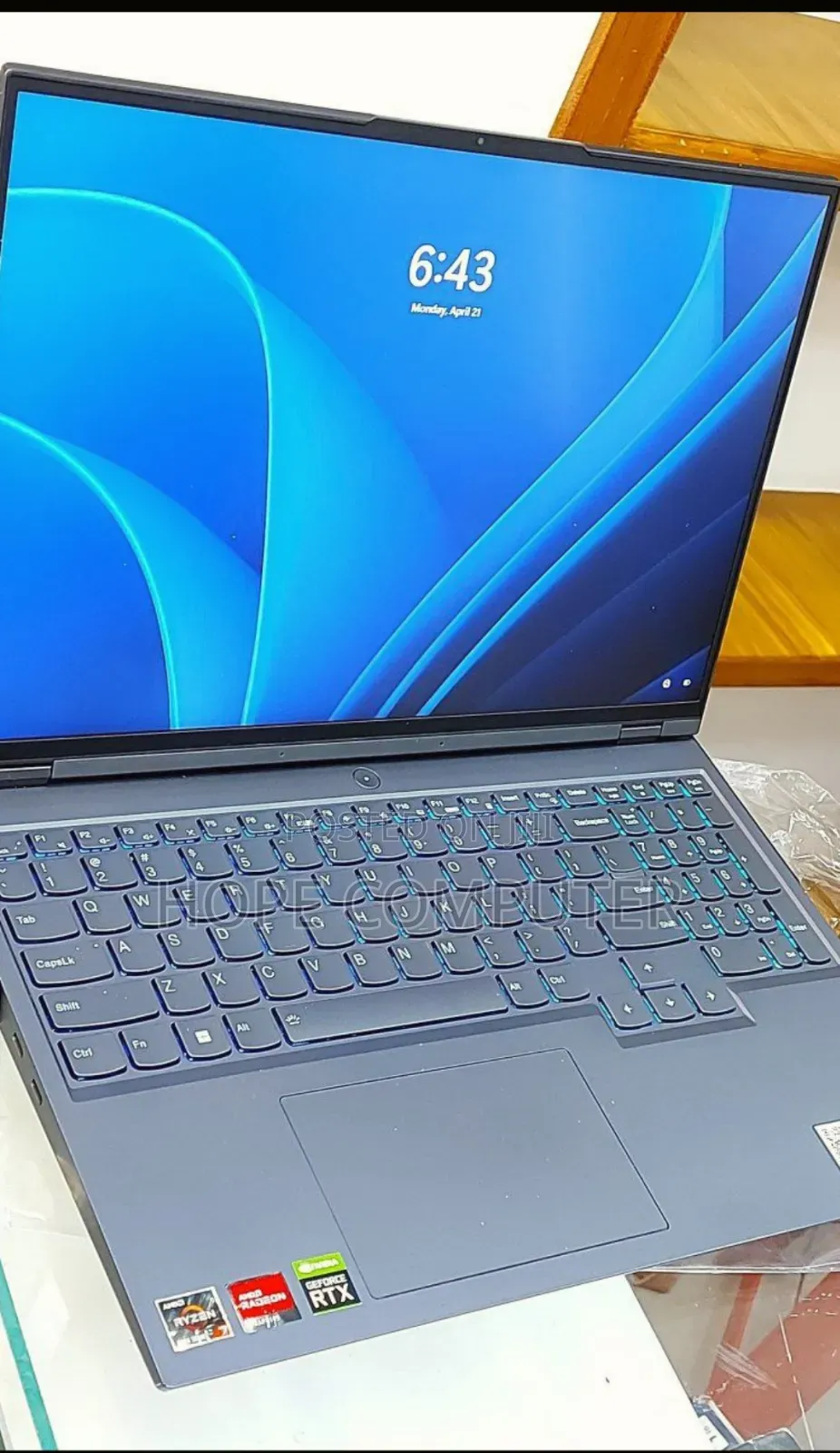 New Laptop Lenovo Legion 5 8GB AMD Ryzen 7 SSD 512GB