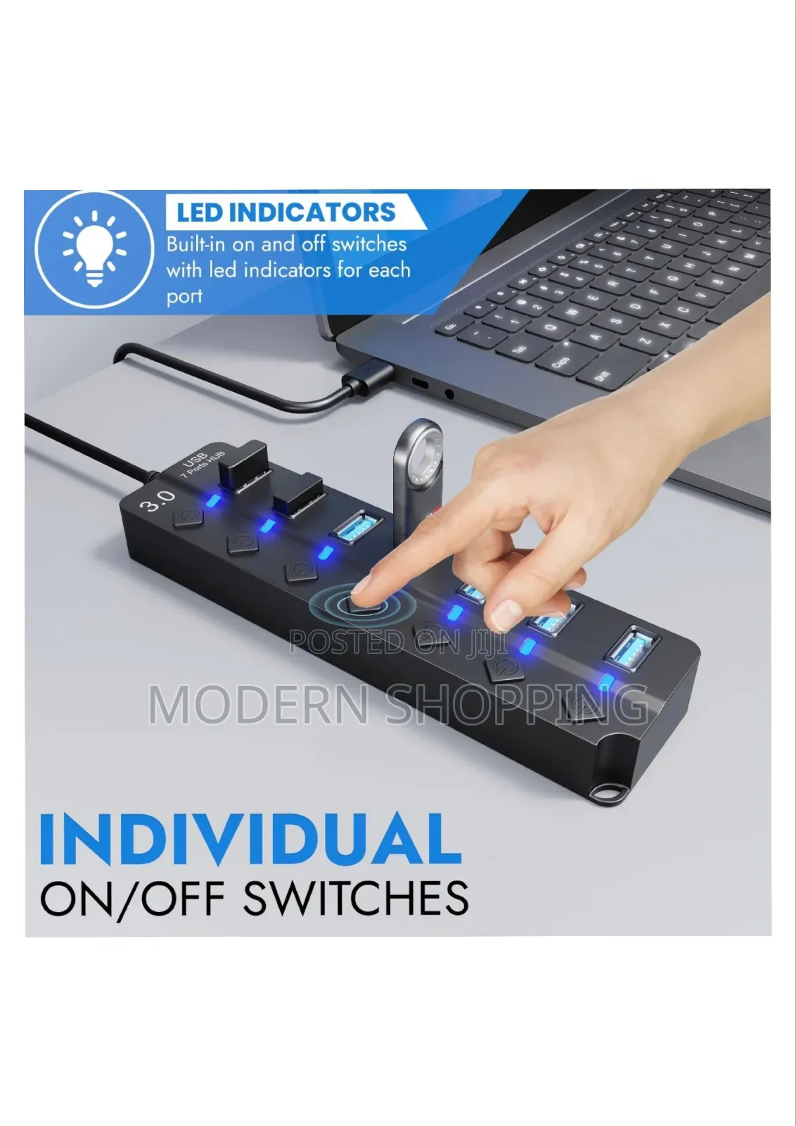 7 Port High Speed Usb Hub3.0