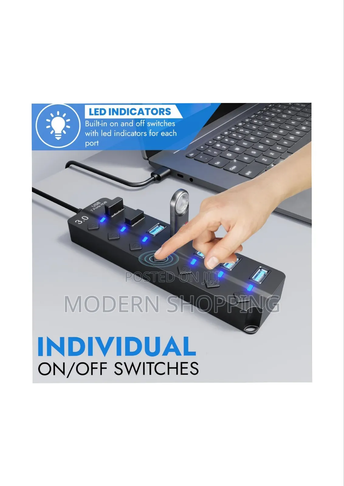 7 Port High Speed Usb Hub3.0