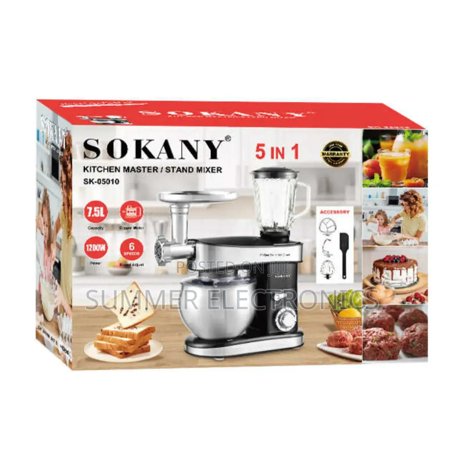 Sokany 5 in 1/Kitchen Master Stand Mixer