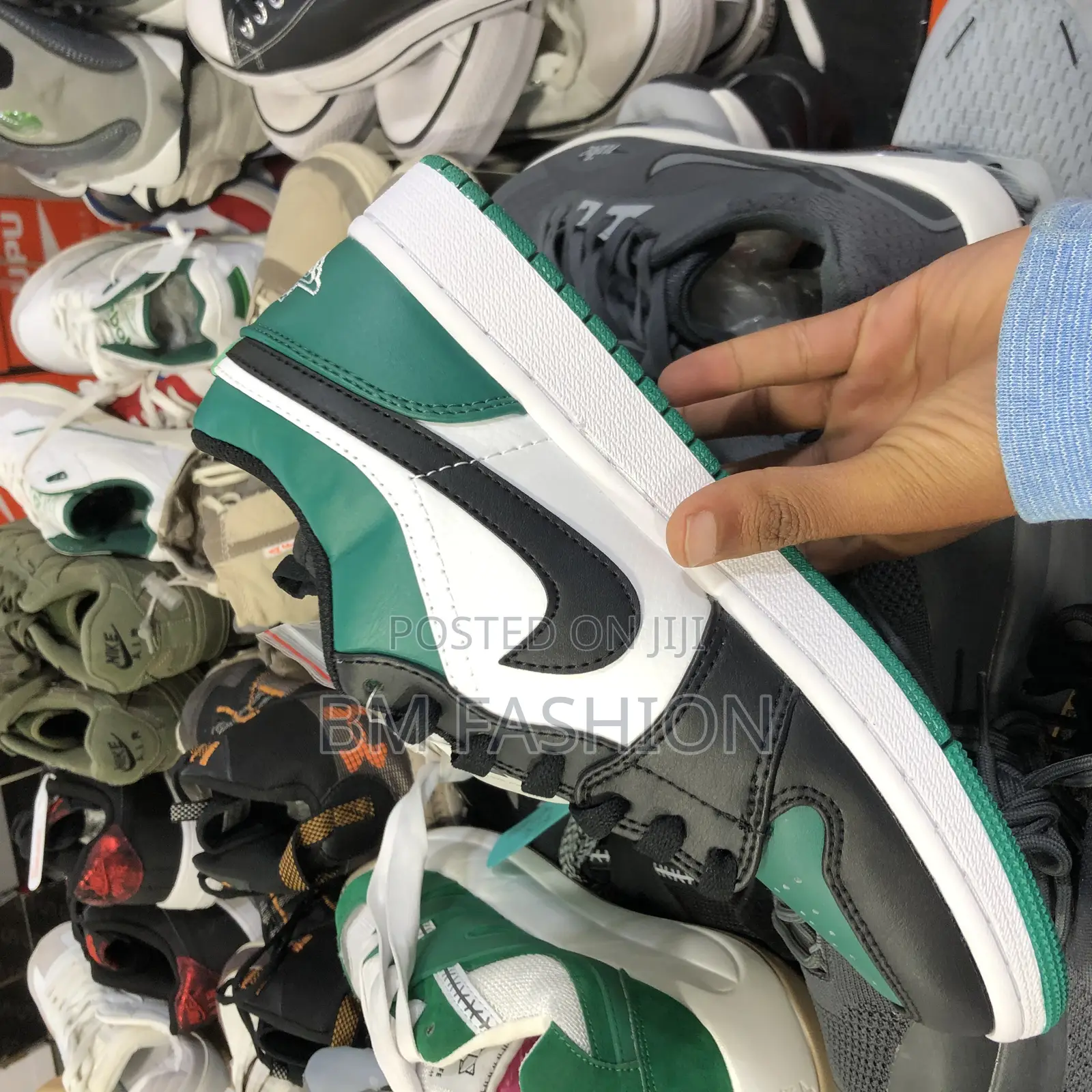 Air Jordan 1 Low Green and Black