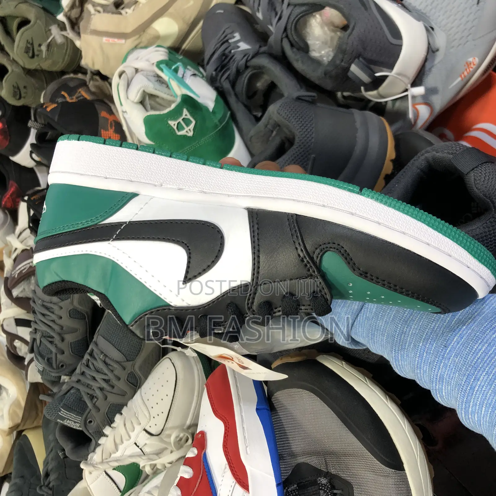 Air Jordan 1 Low Green and Black