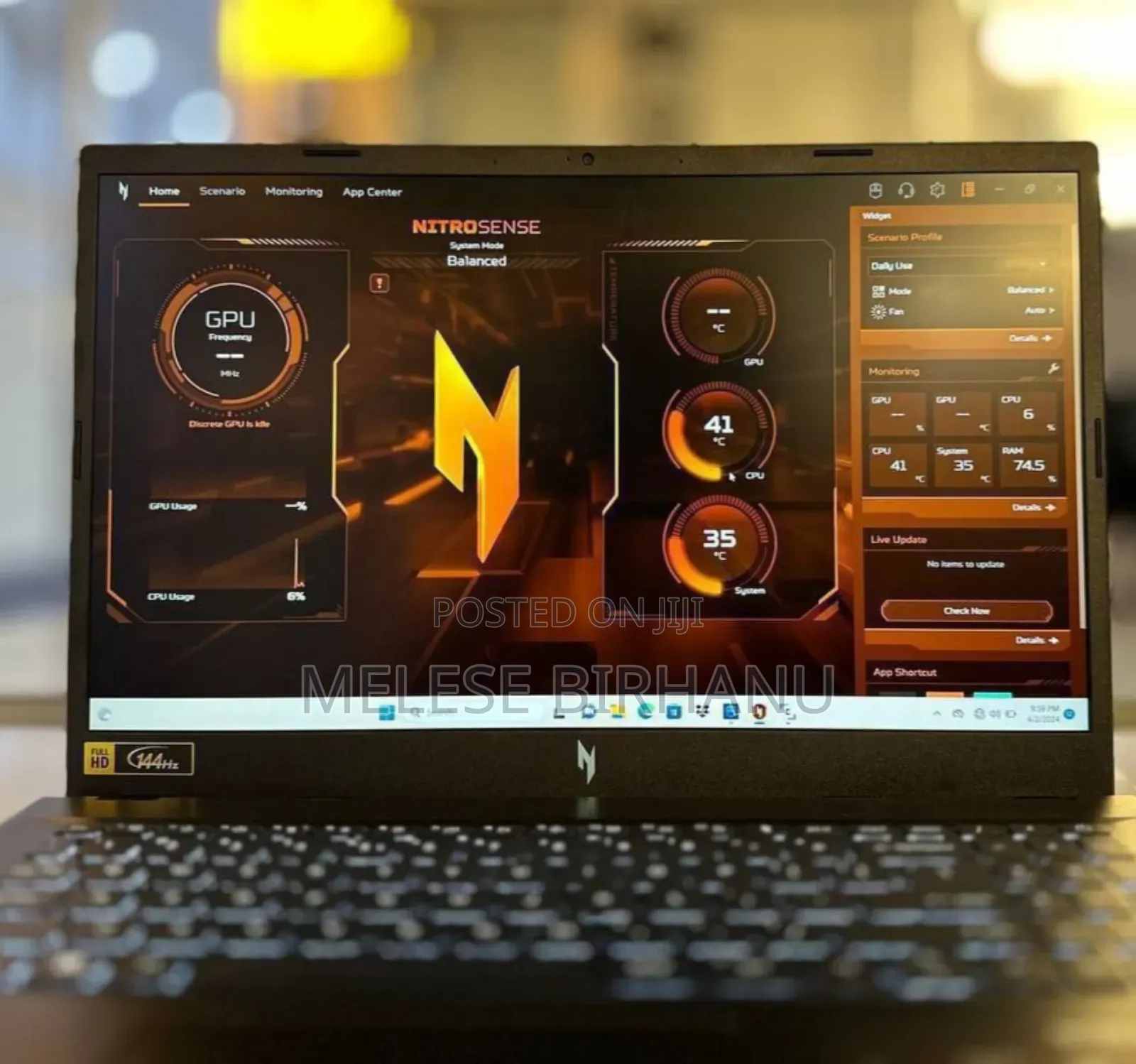 New Laptop Acer Aspire v Nitro 16GB Intel Core I7 SSD 512GB