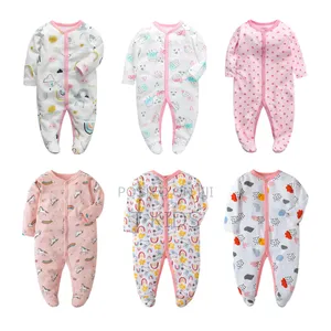 Photo - 3-Piece Newborn Baby Foot Wrapped Jumpsuit