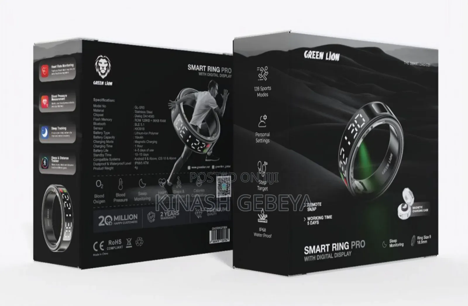 High Quality Smart Fitness Ring Pro With Digital Display