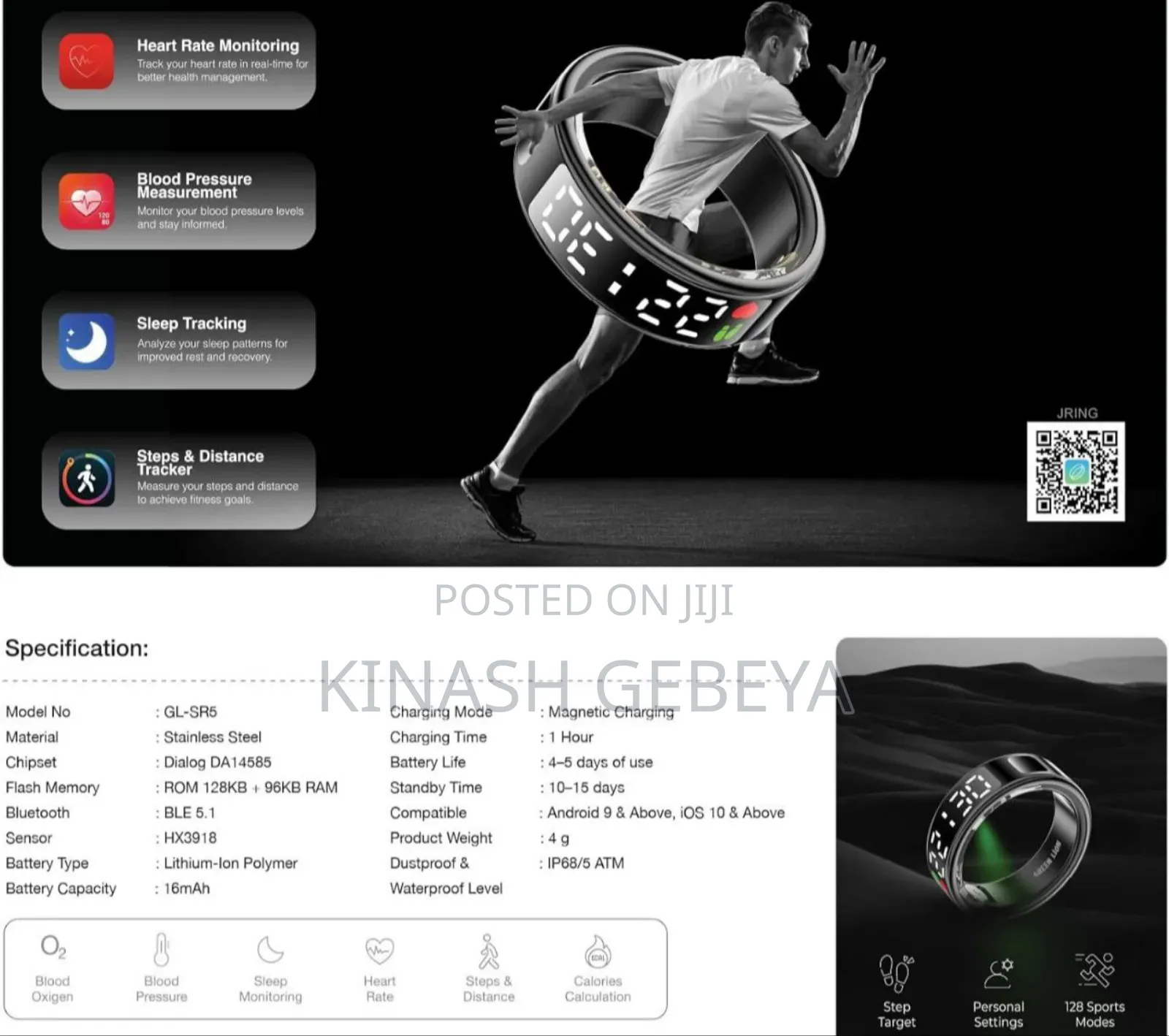 High Quality Smart Fitness Ring Pro With Digital Display