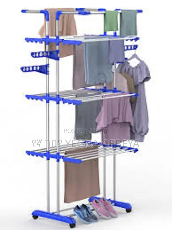 4-layer Clothes Rack – Adjustable, Garment Organizer