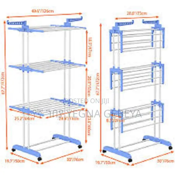 4-layer Clothes Rack – Adjustable, Garment Organizer