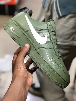 Photo - Nike Air Force 1 Green Quality Leather