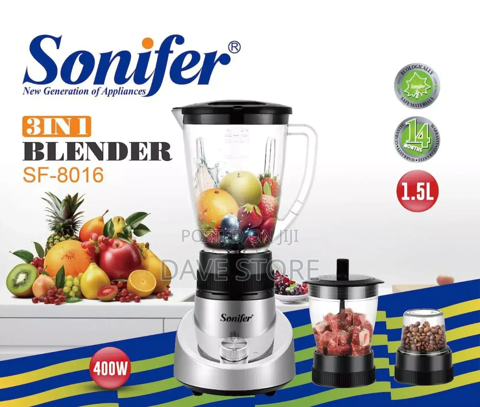 Sonifer 3-in-1 Blender Sf-8016