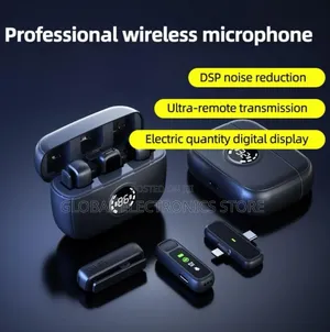 Photo - DSP Noise Reduction Lavalier Dual Microphone (50 Meter )