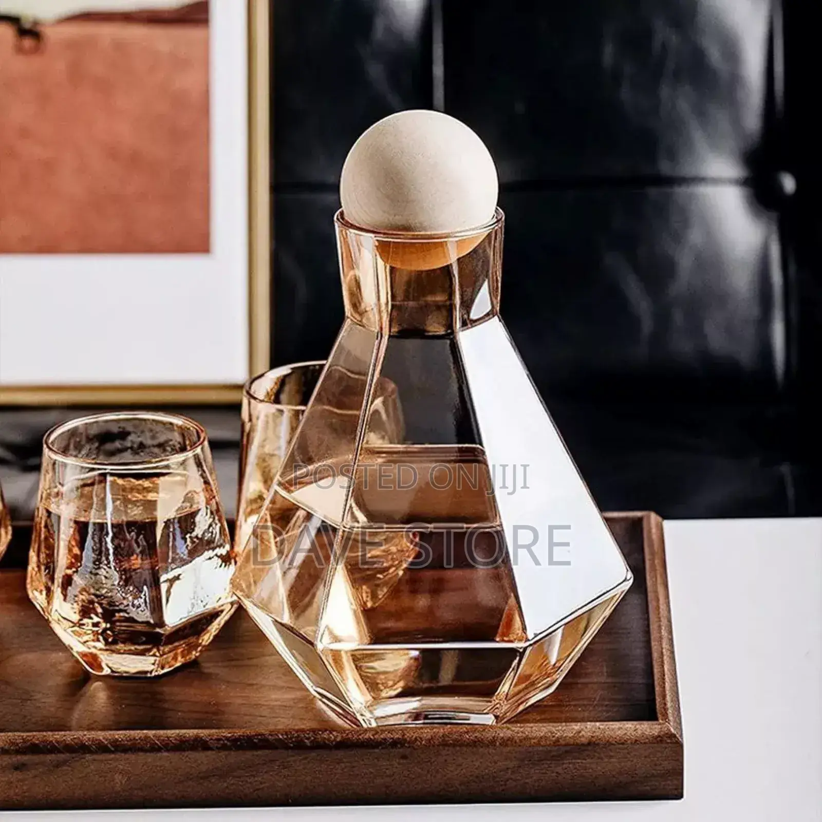 7 PCS Diamond Shaped Glassware Set