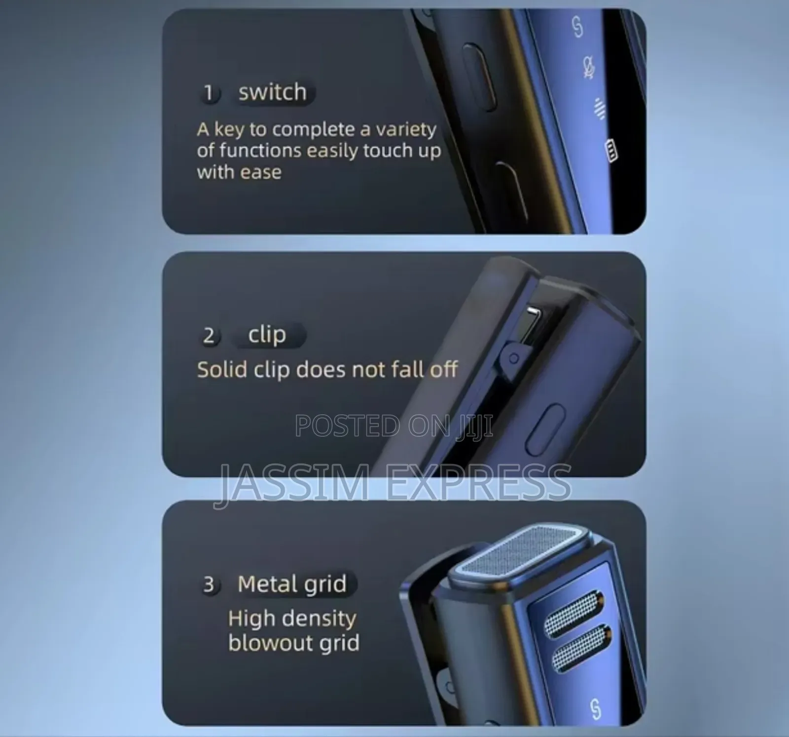 2.4g Dual 48 Hour Battery Microphone 50 Meter Range Noise Re