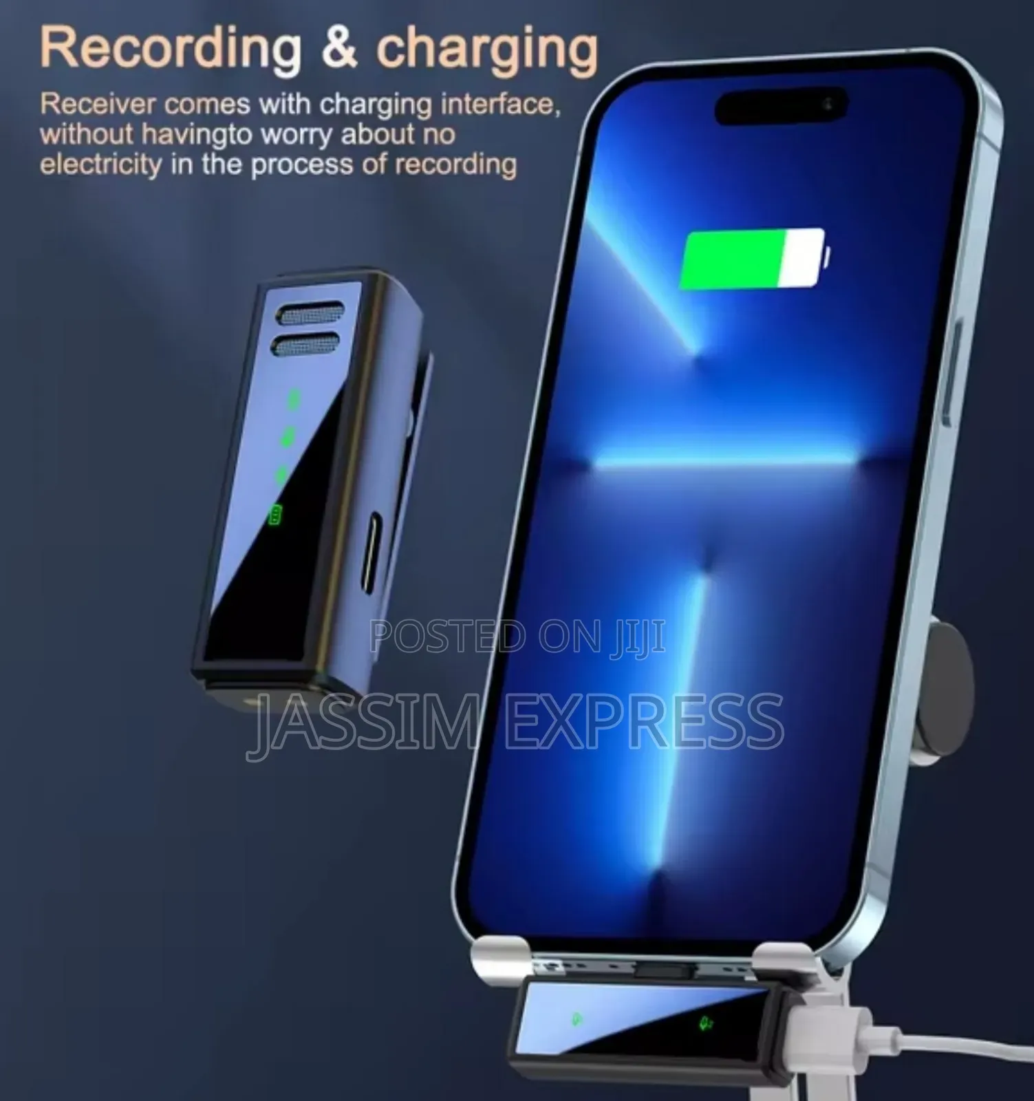 2.4g Dual 48 Hour Battery Microphone 50 Meter Range Noise Re