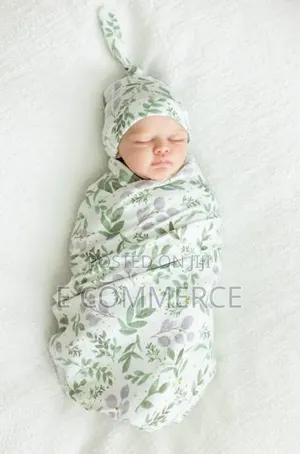 Baby Kids Swaddle and Hat or Headband