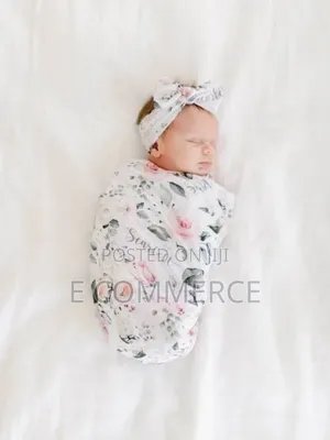 Baby Kids Swaddle and Hat or Headband