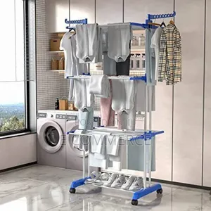 1lthree Layer Clothes Hanger Rack