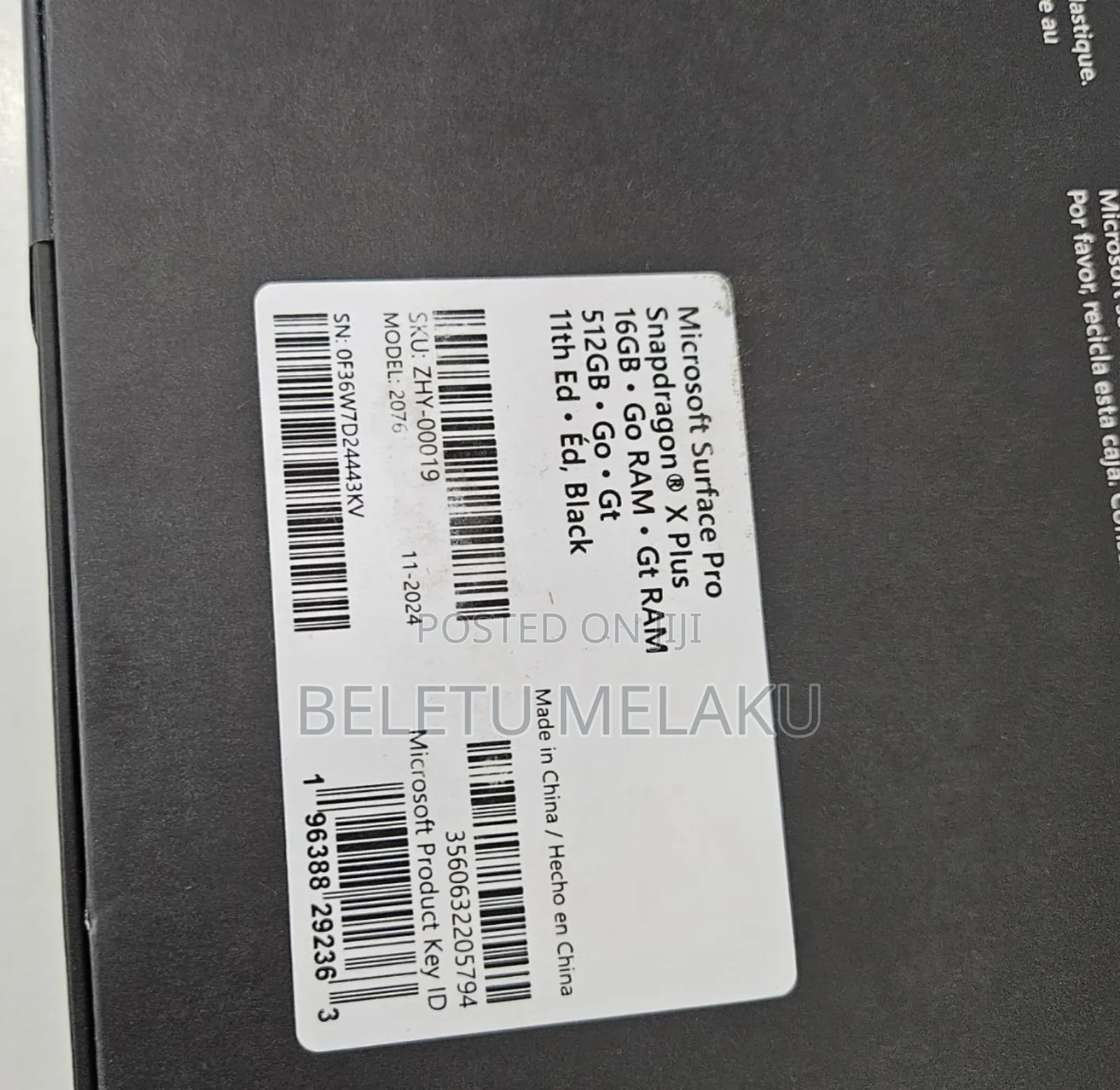 New Microsoft Surface Pro 10 16GB Qualcomm Snapdragon X Plus SSD 512GB