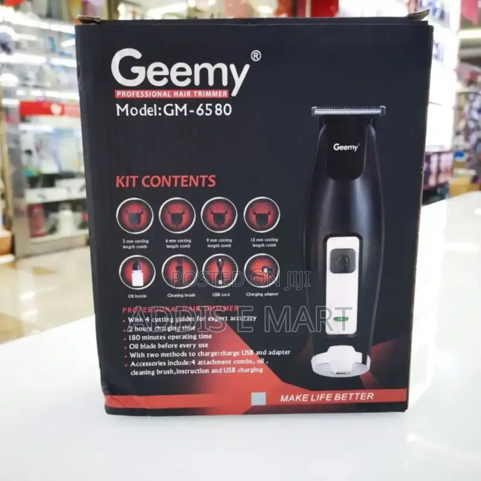 Geemy Rechargeable Hair Clipper Gm-6680