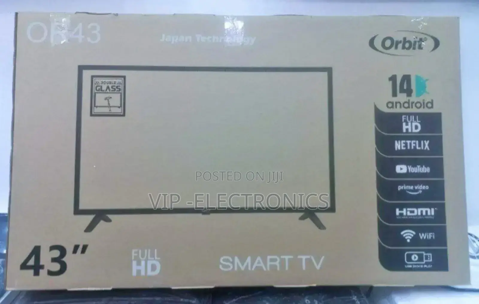 Orbit 43"Inch Tv Smart Uhd Android 14.0 Nwe 2025 Tv