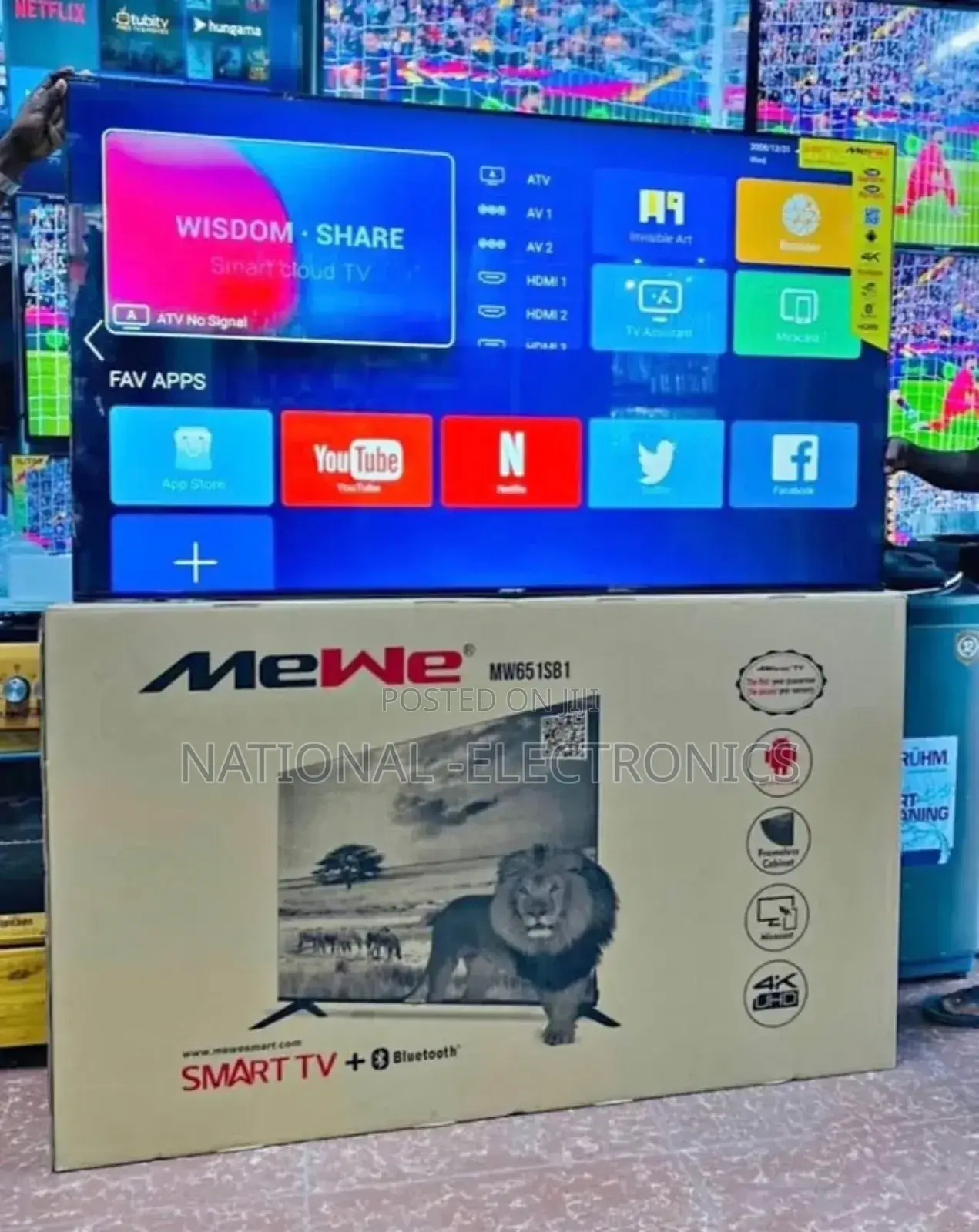 Mewe Tv 75"Inch Tv Smart Android 13.0 Nwe 2025 Products Tv