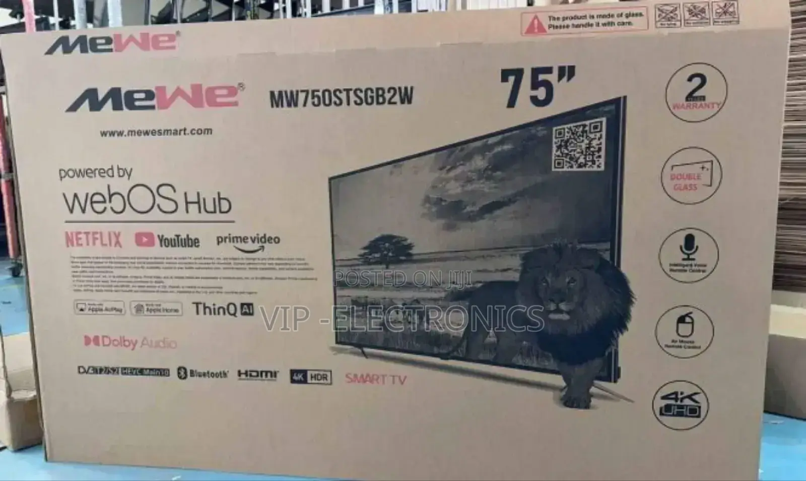 Mewe Tv 75"Inch Tv Smart Android 13.0 Nwe 2025 Products Tv