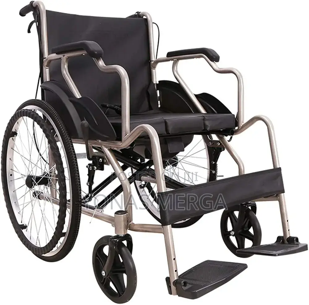 Toilet Wheelchair/Transporting Storage –24-Inch Rear Wheels