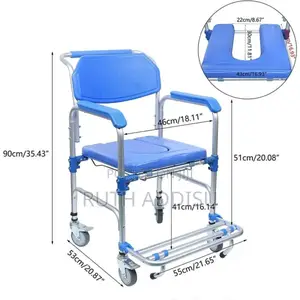 Commode Mini Wheel Chair6፰commode Chair Almunium Poty Chair