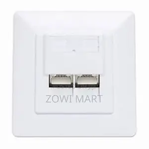 Photo - Cat6 Double Data Outlet – 2-Port Wall Plate
