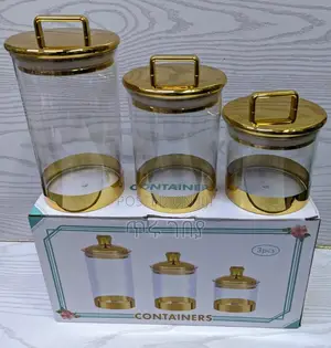 3 PCS Set Acrylic Canister (የጥራጥሬ ማስቀመጫ)