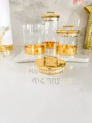 3 PCS Set Acrylic Canister (የጥራጥሬ ማስቀመጫ)